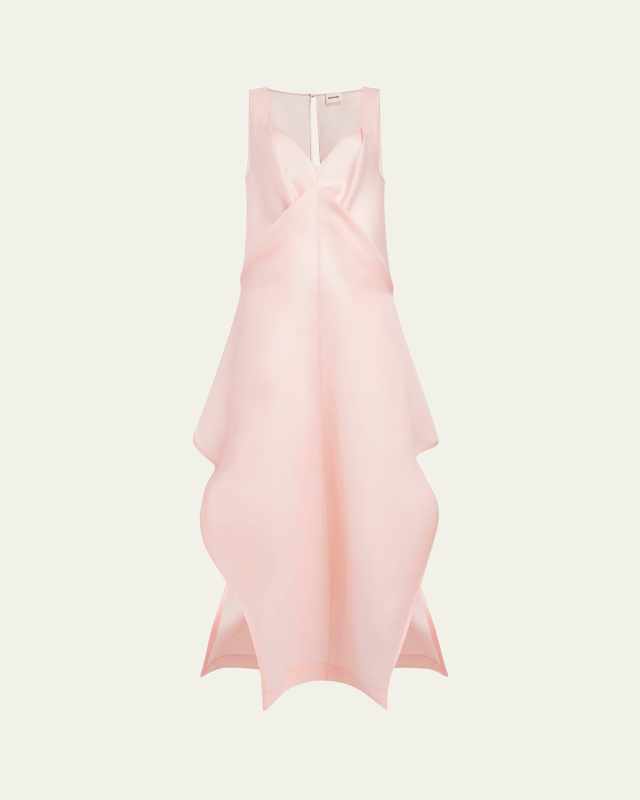 Kenith Flared Silk Organza Maxi Dress